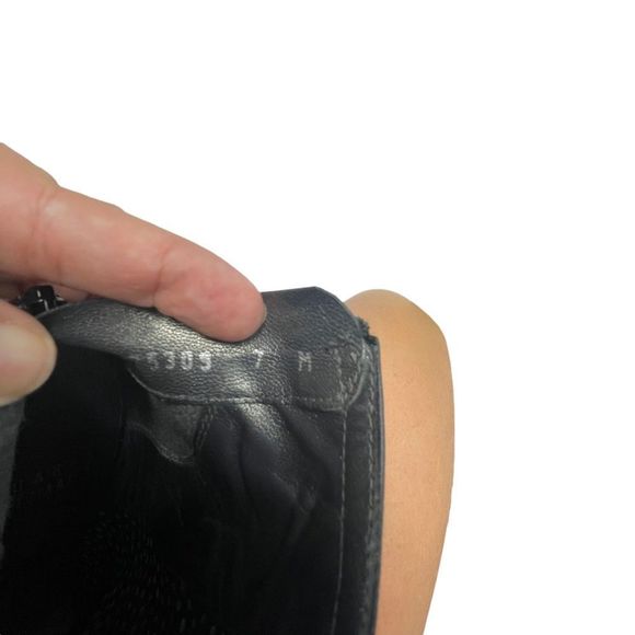 Stuart Weitzman black peep toe booties mesh cutout heels - Picture 7 of 7